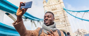 Man who knows the value of credit card points and miles on vacation