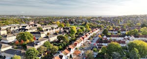 Arial view of neighborhood